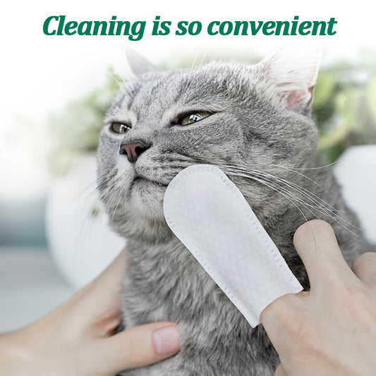 Mioszzi Pet Teeth Cleaning Finger Wipes.It is especially suitable for cleaning the mouth and teeth of pets. 