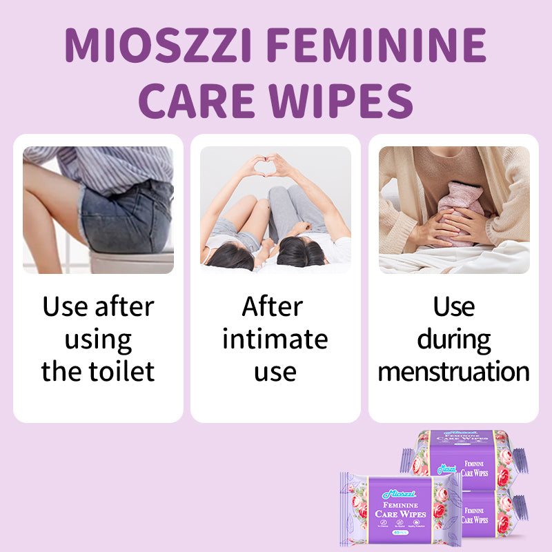 9 Packs of Women's Intimate Care Wipes Refreshing Waterless Toilet Sex Menstrual Cleaning Wipes Mioszzi