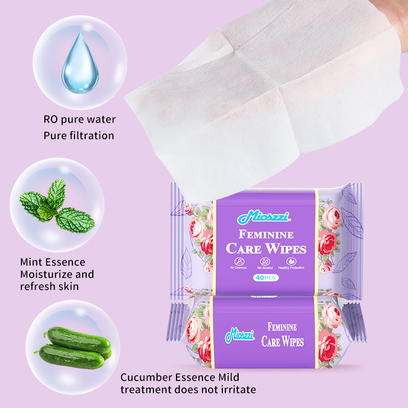 9 Packs of Women's Intimate Care Wipes Refreshing Waterless Toilet Sex Menstrual Cleaning Wipes Mioszzi